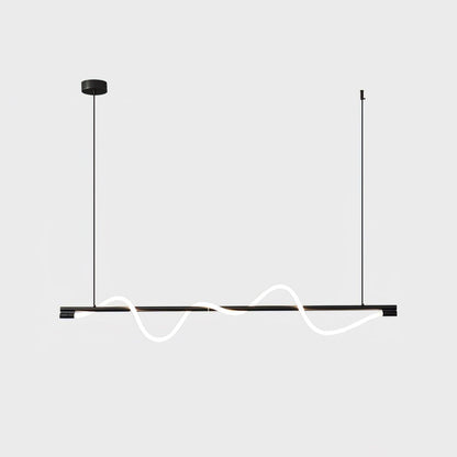 Linear Wave Pendant Light for Kitchen Island