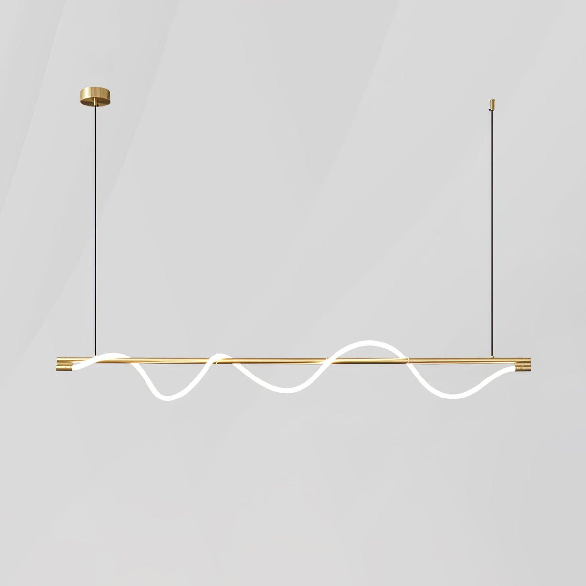 Linear Wave Pendant Light for Kitchen Island