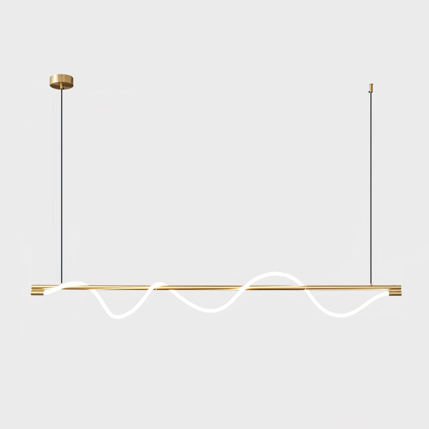 Linear Wave Pendant Light for Kitchen Island