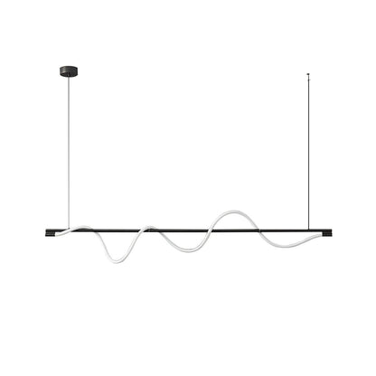 Linear Wave Pendant Light for Kitchen Island