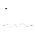 Linear Curve Wave Pendant - Modern S-Shaped Island Light for Kitchen & Dining Table