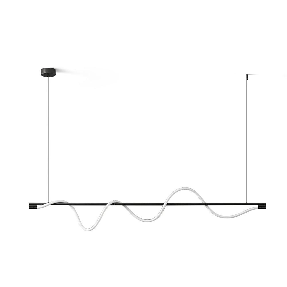 Linear Wave Pendant Light for Kitchen Island
