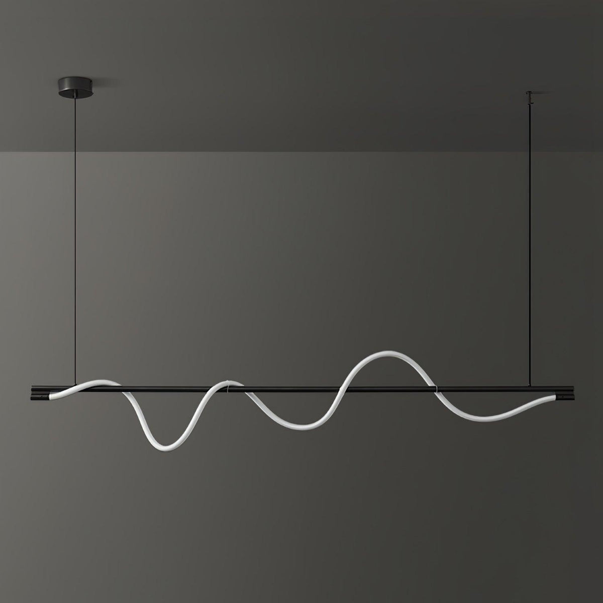 Linear Wave Pendant Light for Kitchen Island