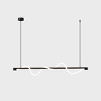 Linear Curve Wave Pendant - Modern S-Shaped Island Light for Kitchen & Dining Table