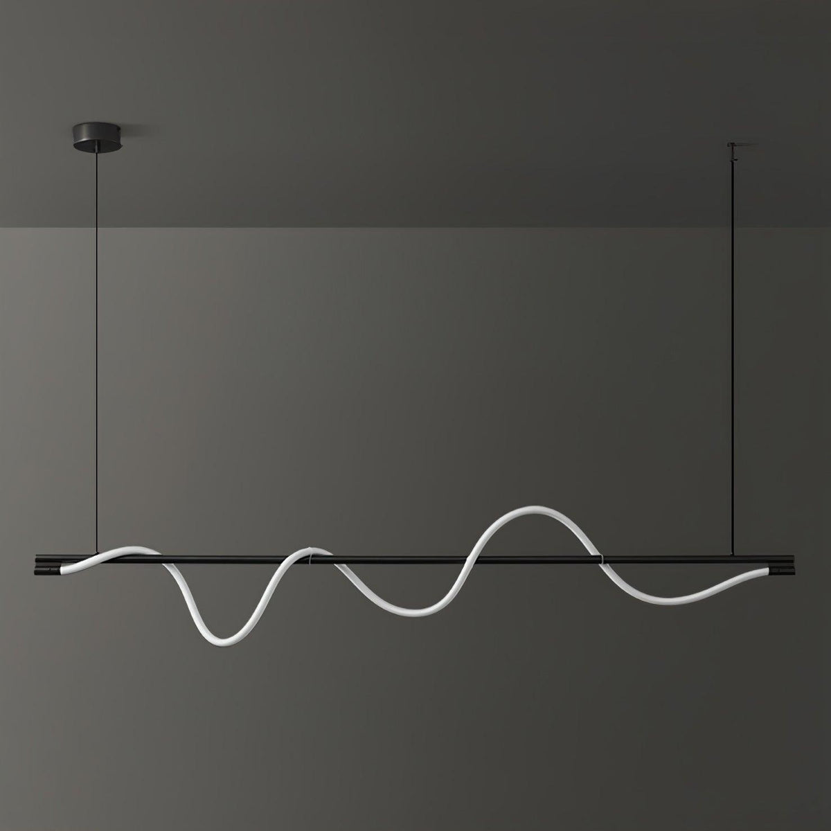 Linear Wave Pendant Light for Kitchen Island