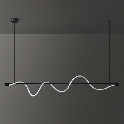 Linear Wave Pendant Light for Kitchen Island