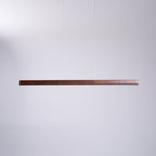 Linear Wood Pendant Light - Modern Organic Hanging Bar for Kitchen Island & Dining Table