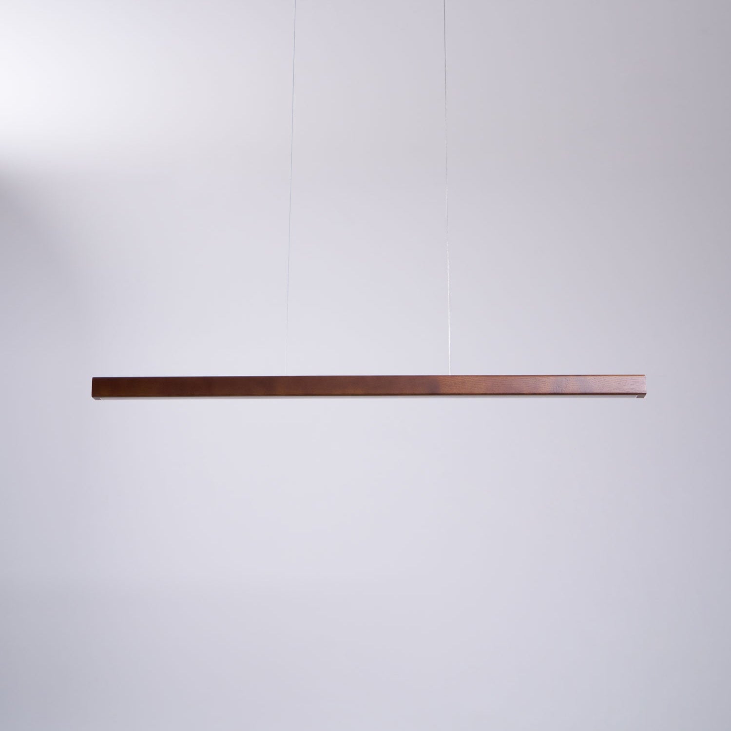 Linear Wood Pendant Light - Modern Organic Hanging Bar for Kitchen Island & Dining Table