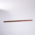 Linear Wood Pendant Light - Modern Organic Hanging Bar for Kitchen Island & Dining Table