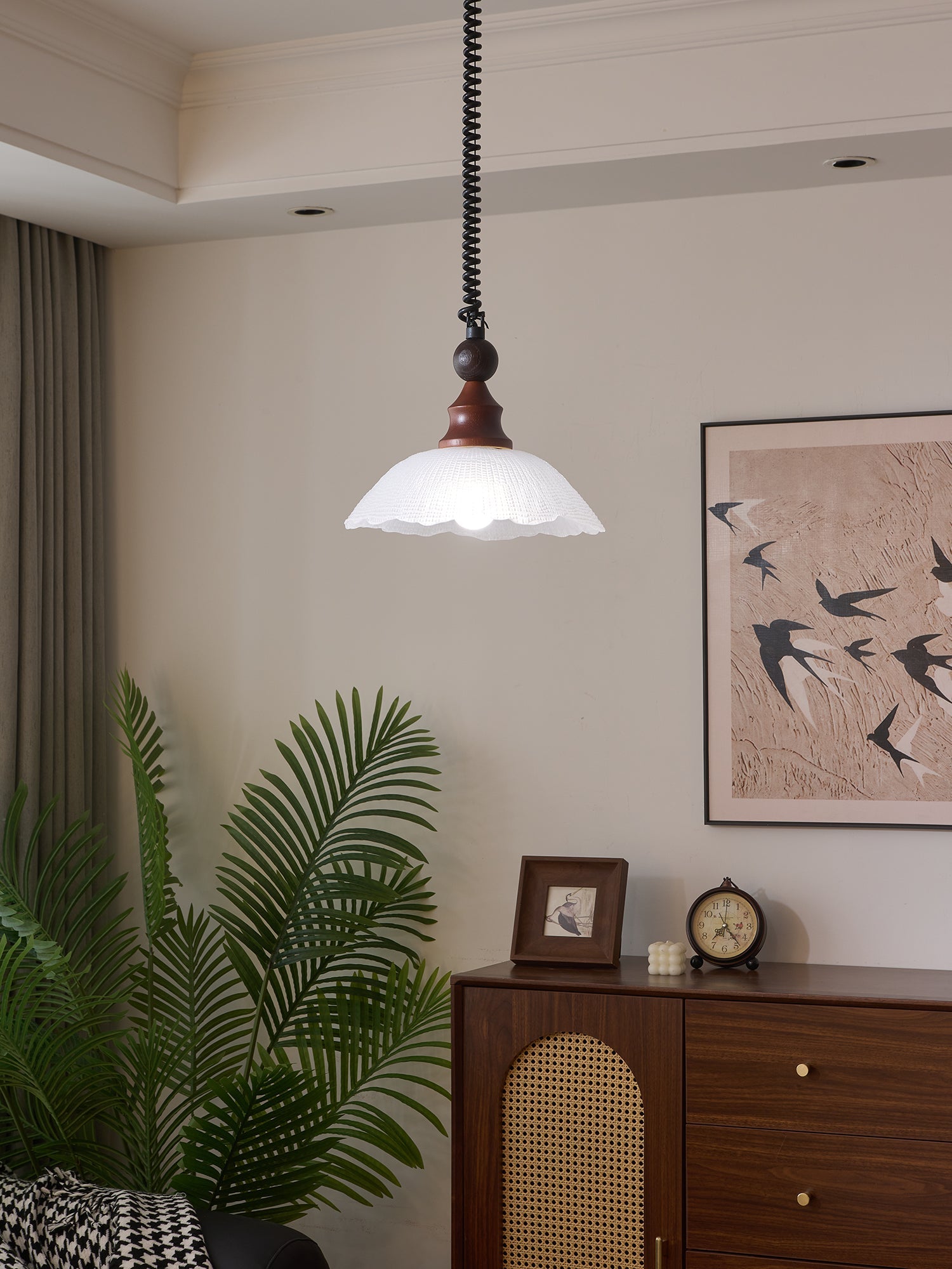 Monet Artistic Glass Pendant - Modern Impressionist Hanging Lamp for Dining Room & Bedroom