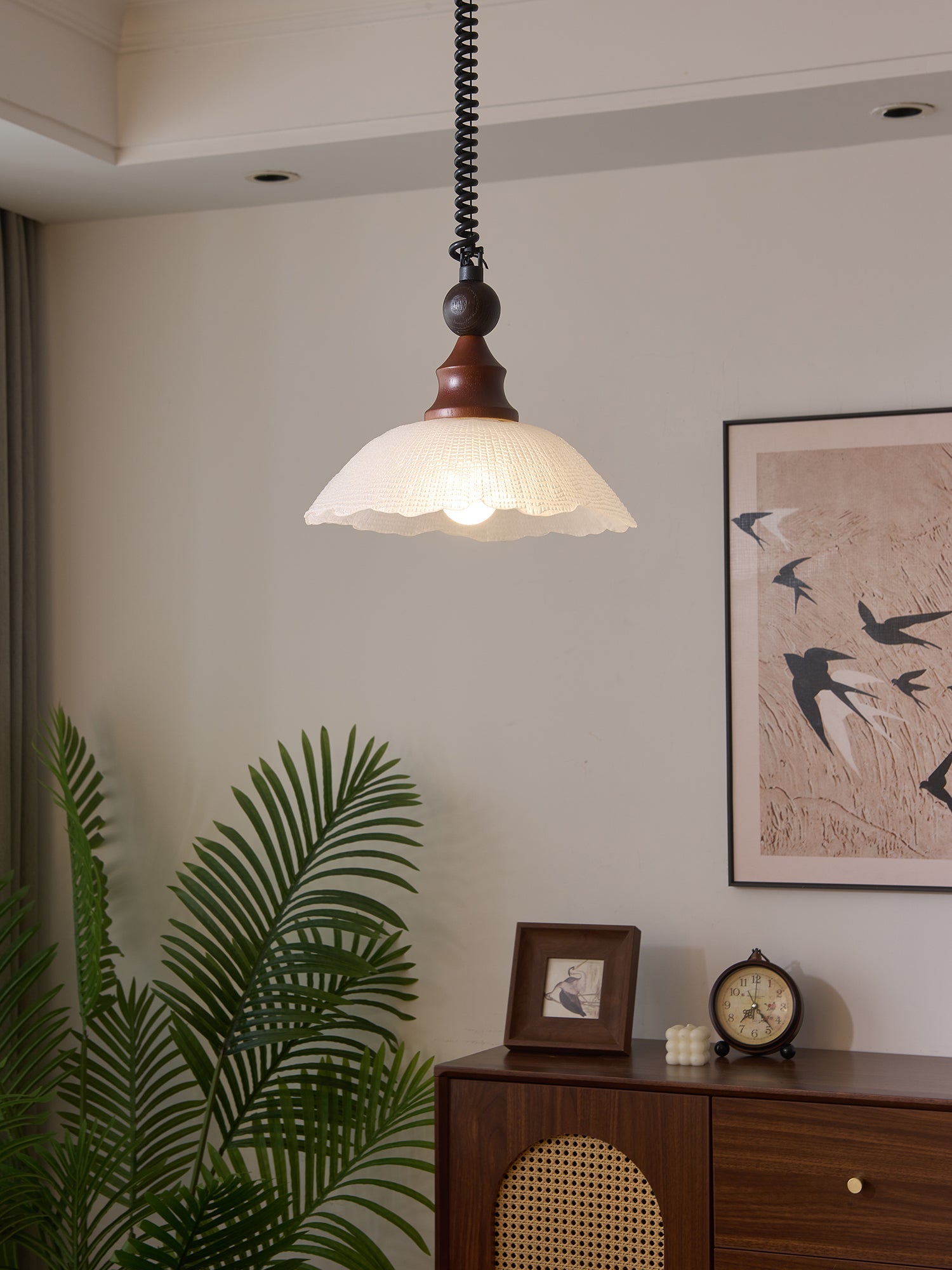 Monet Artistic Glass Pendant - Modern Impressionist Hanging Lamp for Dining Room & Bedroom