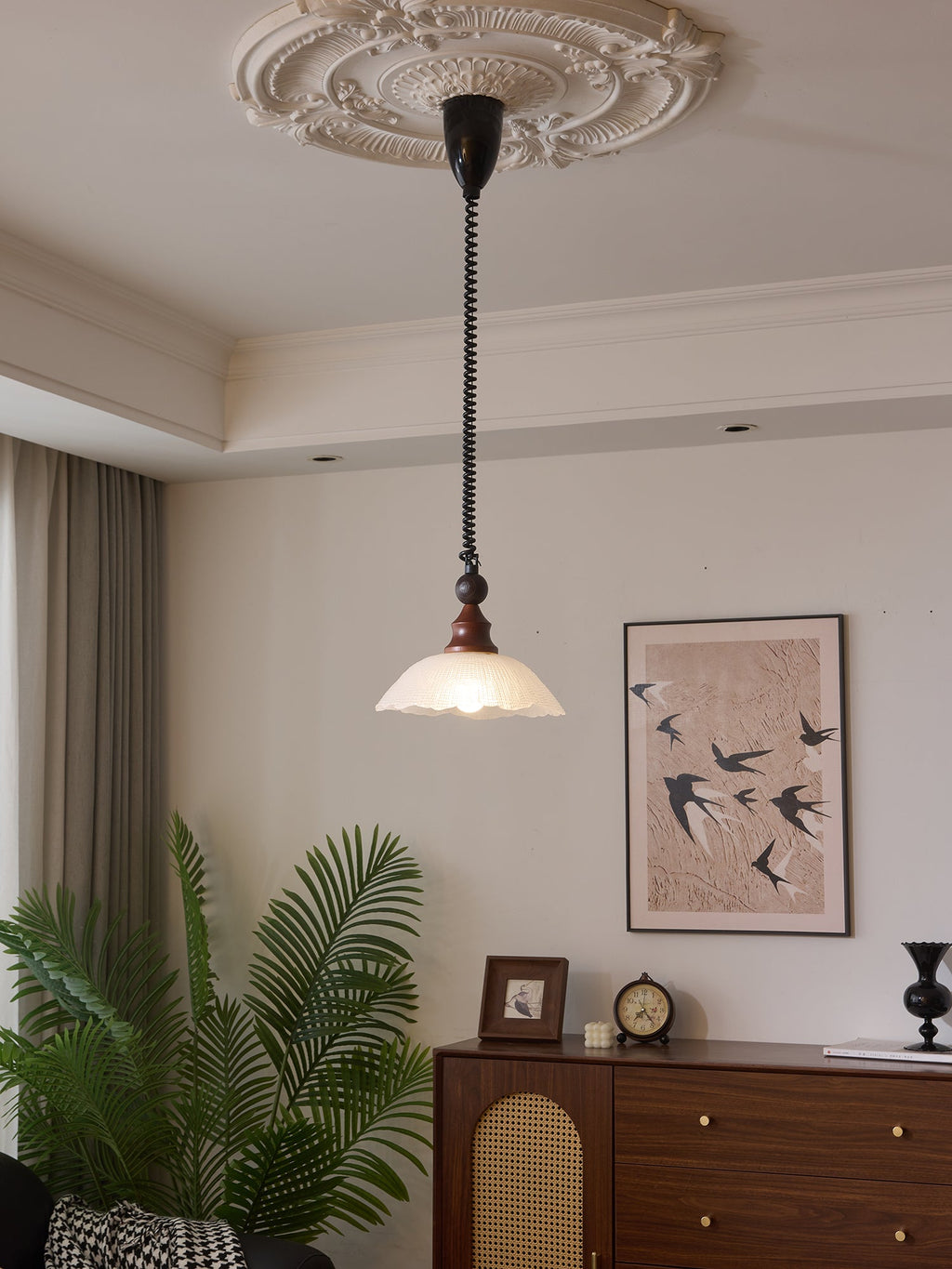 Monet Artistic Glass Pendant - Modern Impressionist Hanging Lamp for Dining Room & Bedroom