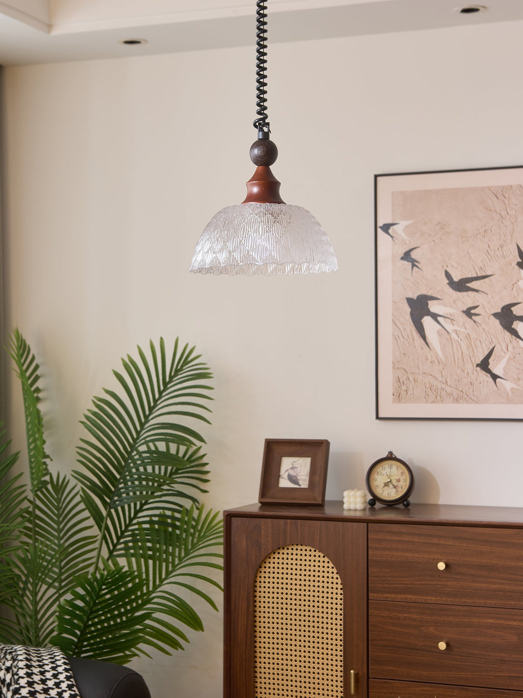 Monet Artistic Glass Pendant - Modern Impressionist Hanging Lamp for Dining Room & Bedroom