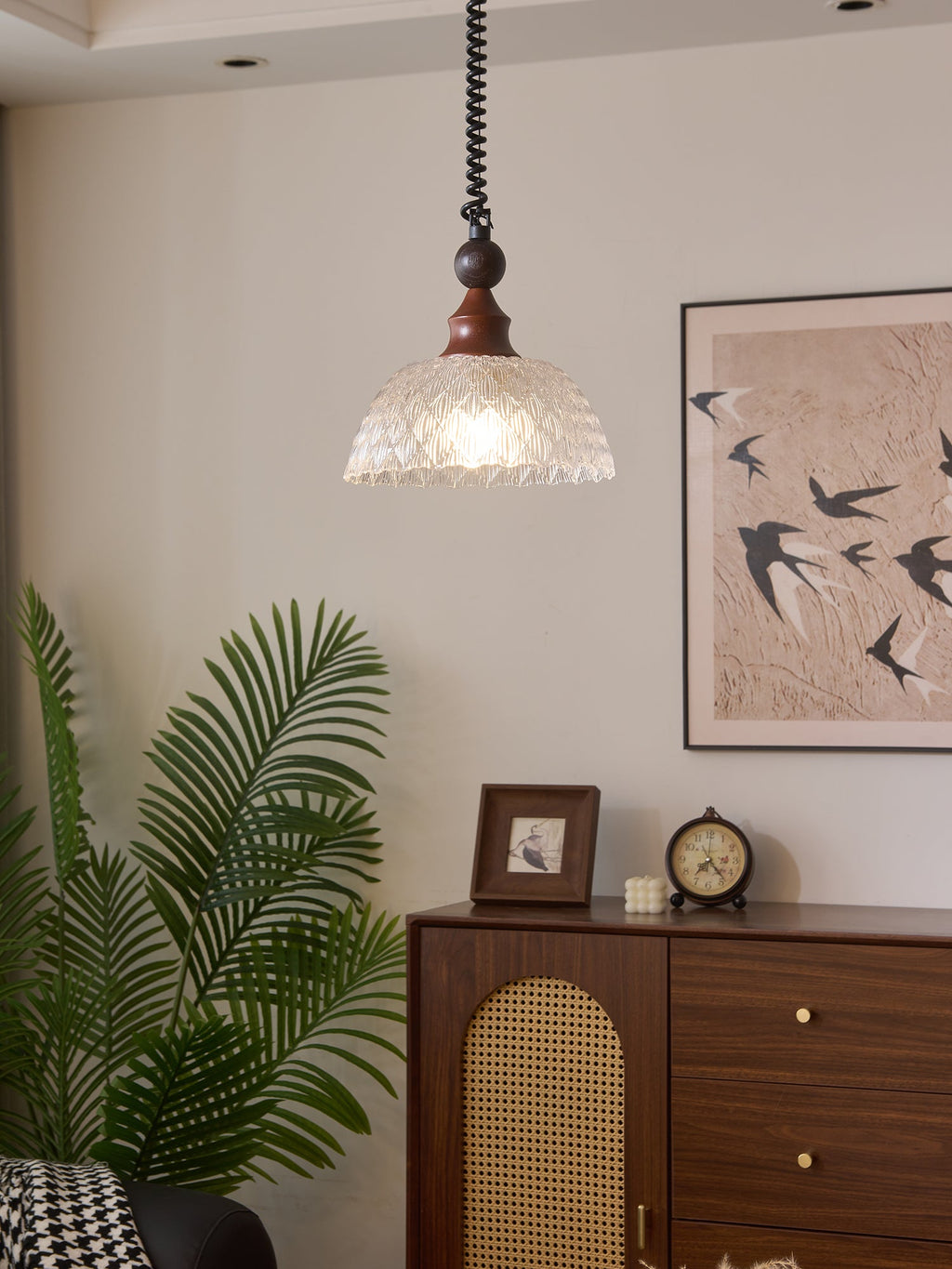 Monet Artistic Glass Pendant - Modern Impressionist Hanging Lamp for Dining Room & Bedroom