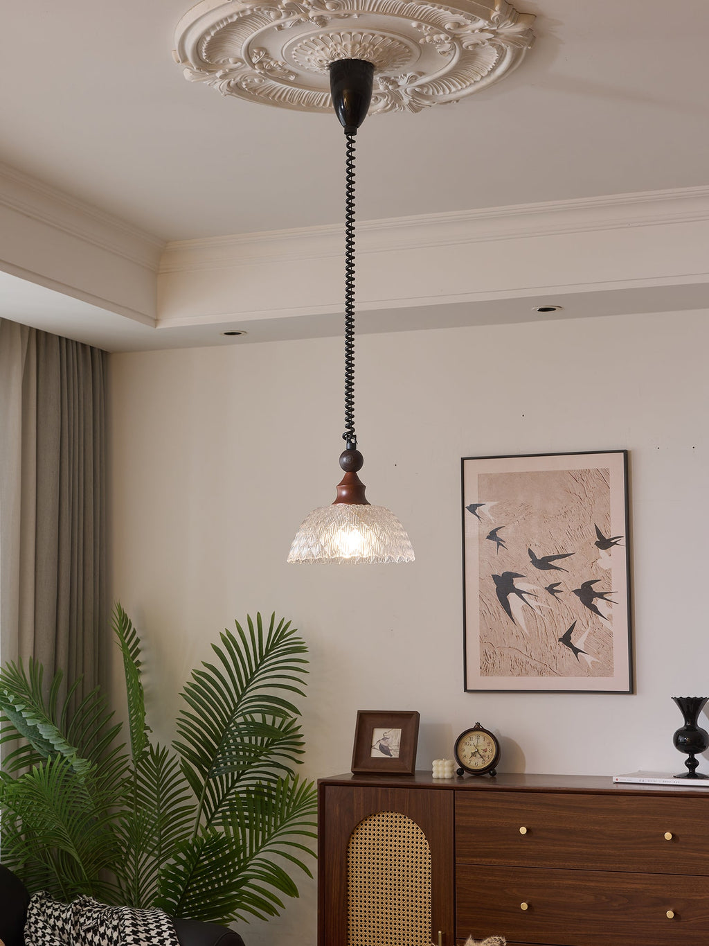 Monet Artistic Glass Pendant - Modern Impressionist Hanging Lamp for Dining Room & Bedroom