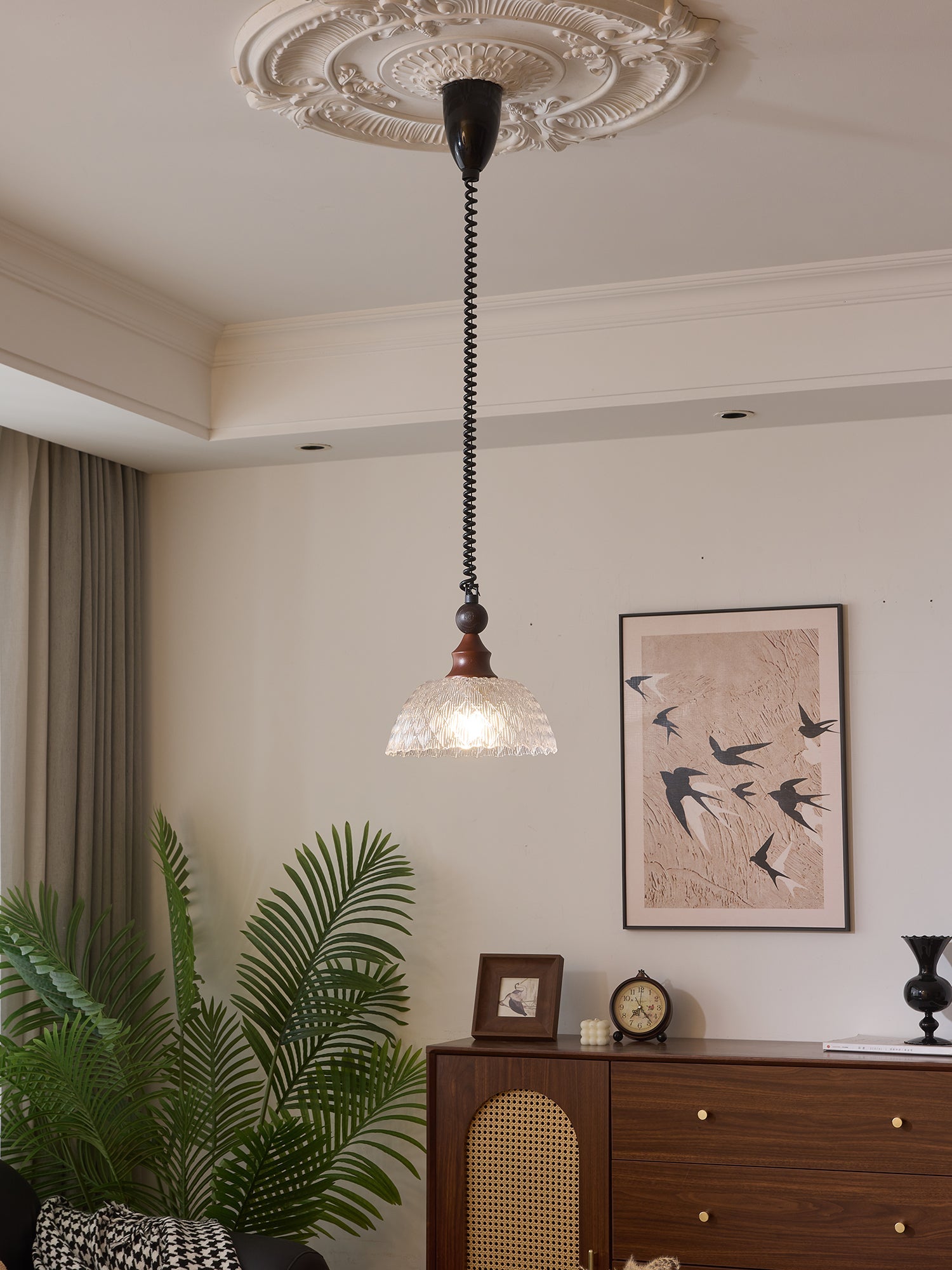 Monet Artistic Glass Pendant - Modern Impressionist Hanging Lamp for Dining Room & Bedroom