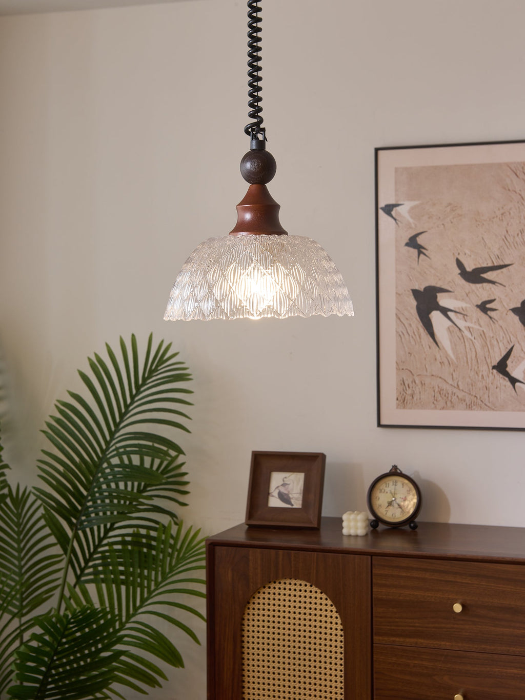 Monet Artistic Glass Pendant - Modern Impressionist Hanging Lamp for Dining Room & Bedroom