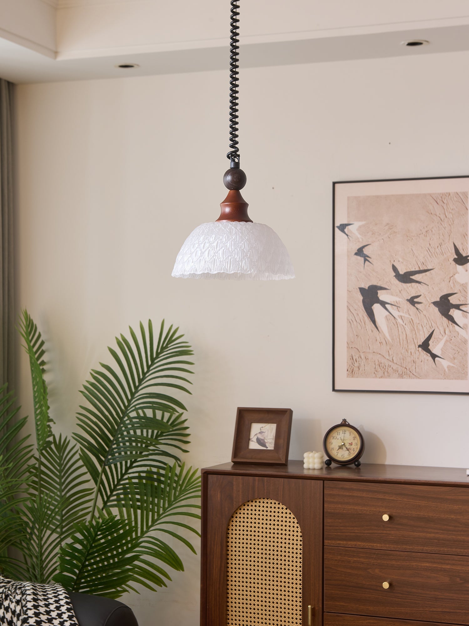 Monet Artistic Glass Pendant - Modern Impressionist Hanging Lamp for Dining Room & Bedroom