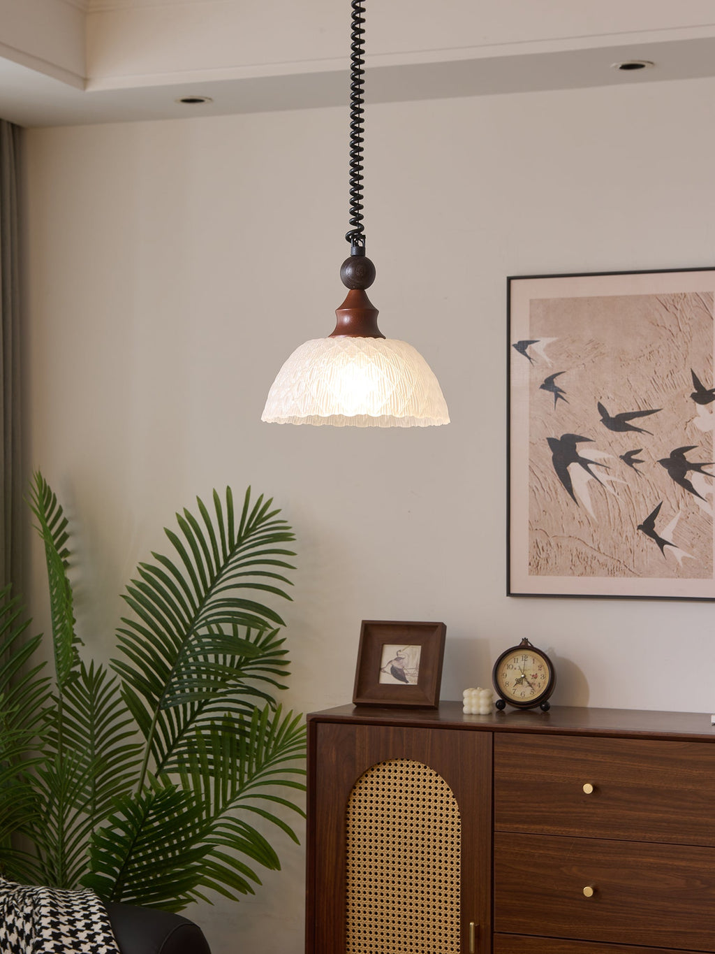 Monet Artistic Glass Pendant - Modern Impressionist Hanging Lamp for Dining Room & Bedroom