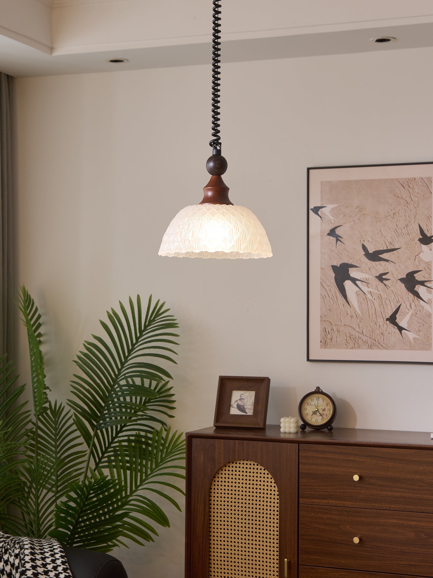 Monet Artistic Glass Pendant - Modern Impressionist Hanging Lamp for Dining Room & Bedroom