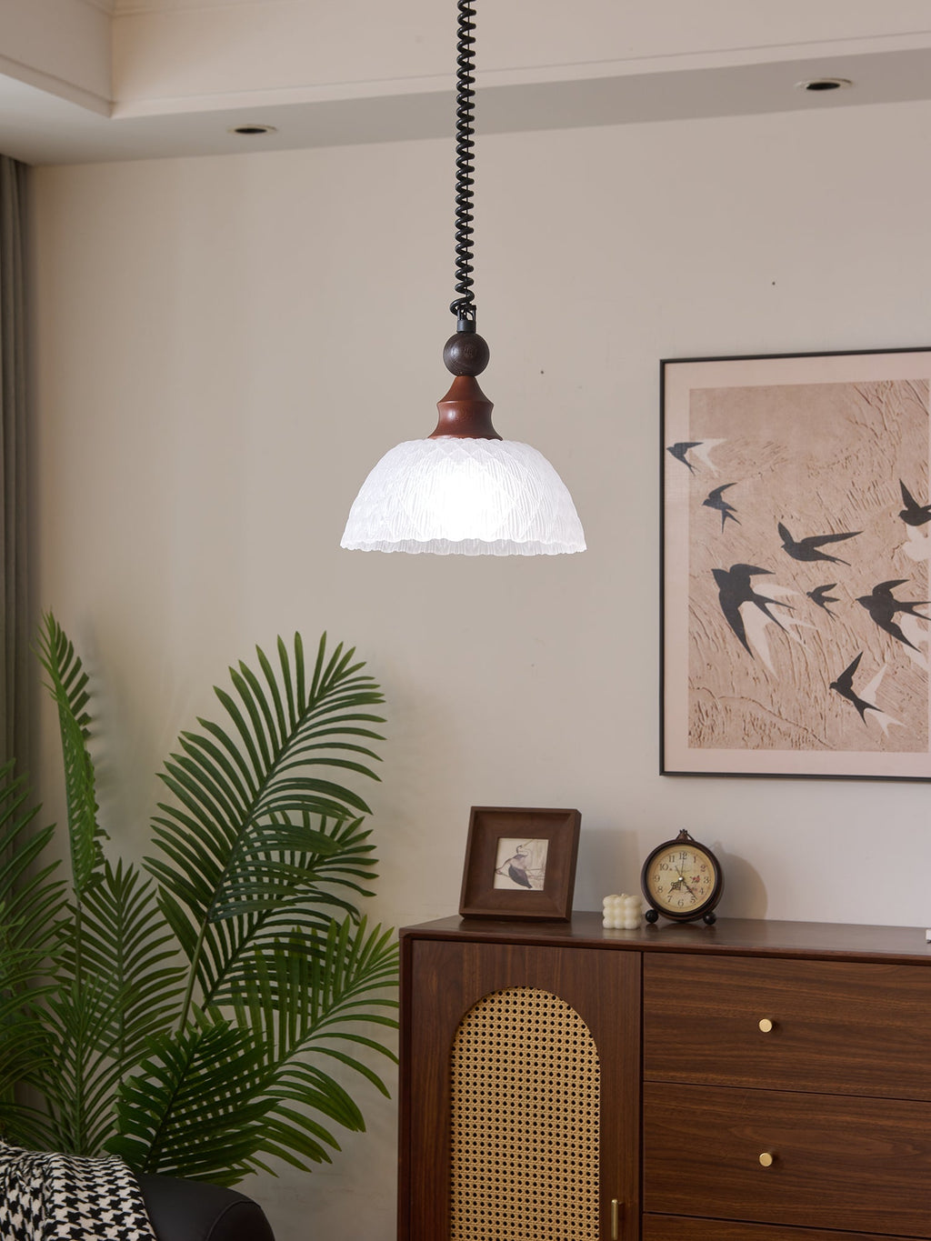 Monet Artistic Glass Pendant - Modern Impressionist Hanging Lamp for Dining Room & Bedroom
