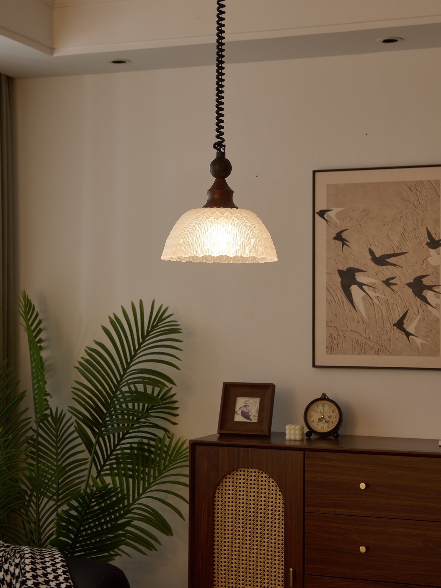 Monet Artistic Glass Pendant - Modern Impressionist Hanging Lamp for Dining Room & Bedroom