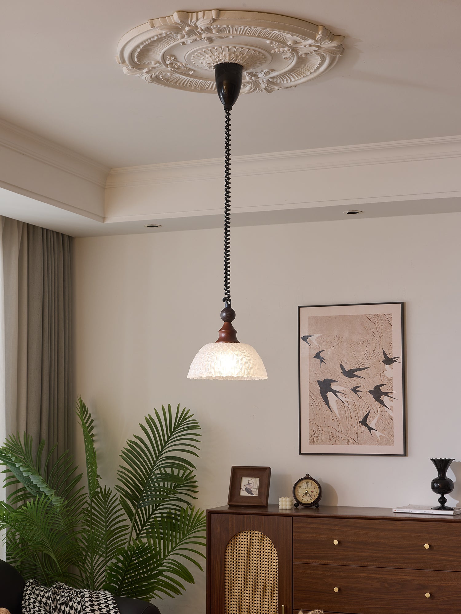 Monet Artistic Glass Pendant - Modern Impressionist Hanging Lamp for Dining Room & Bedroom