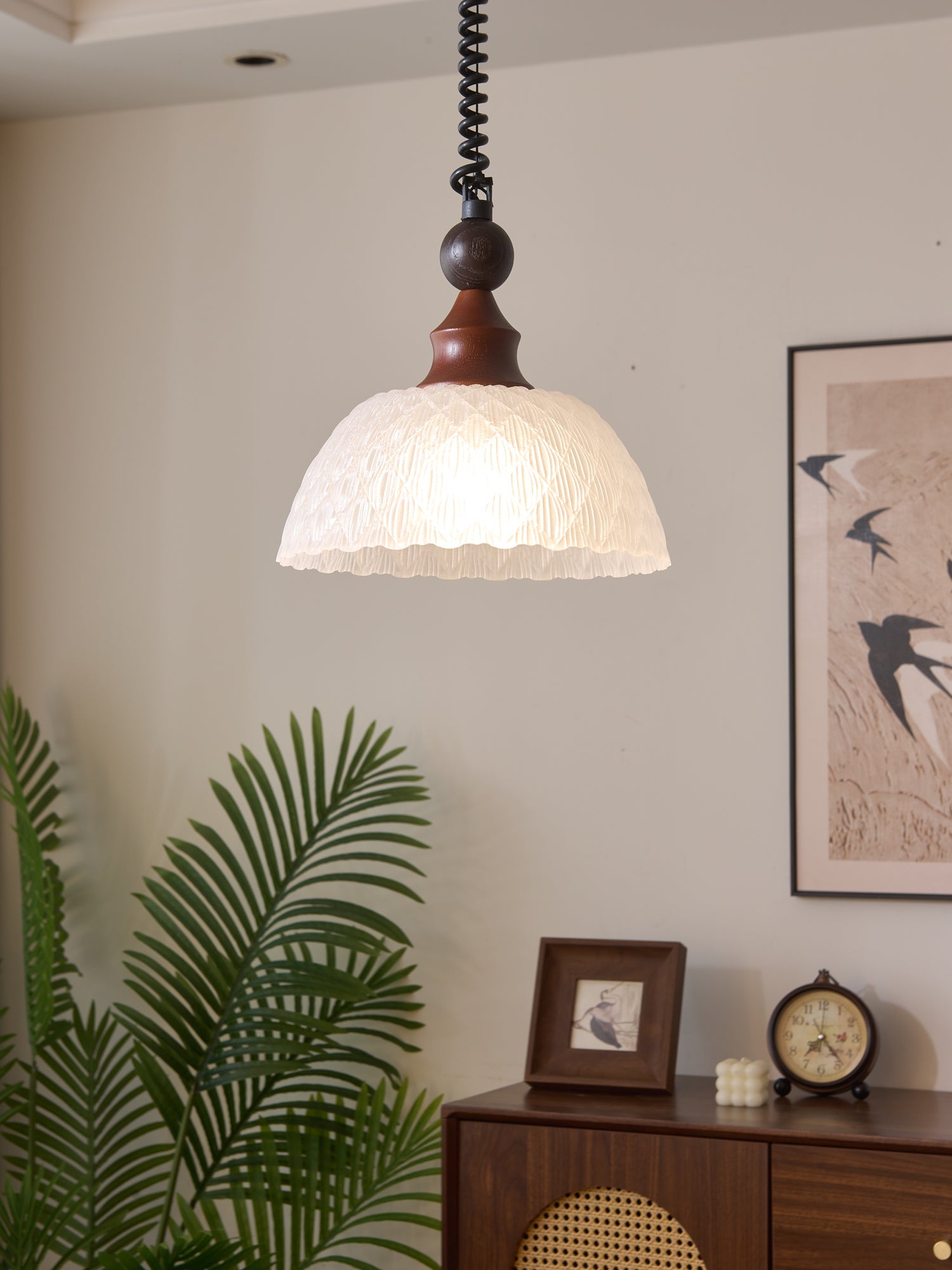 Monet Artistic Glass Pendant - Modern Impressionist Hanging Lamp for Dining Room & Bedroom