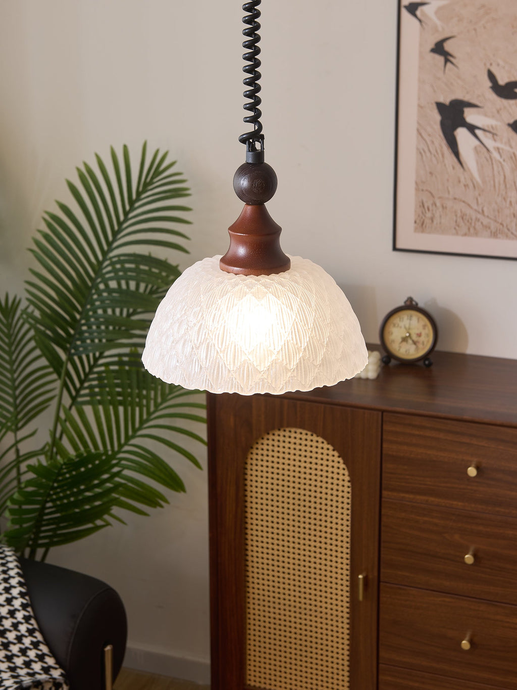 Monet Artistic Glass Pendant - Modern Impressionist Hanging Lamp for Dining Room & Bedroom