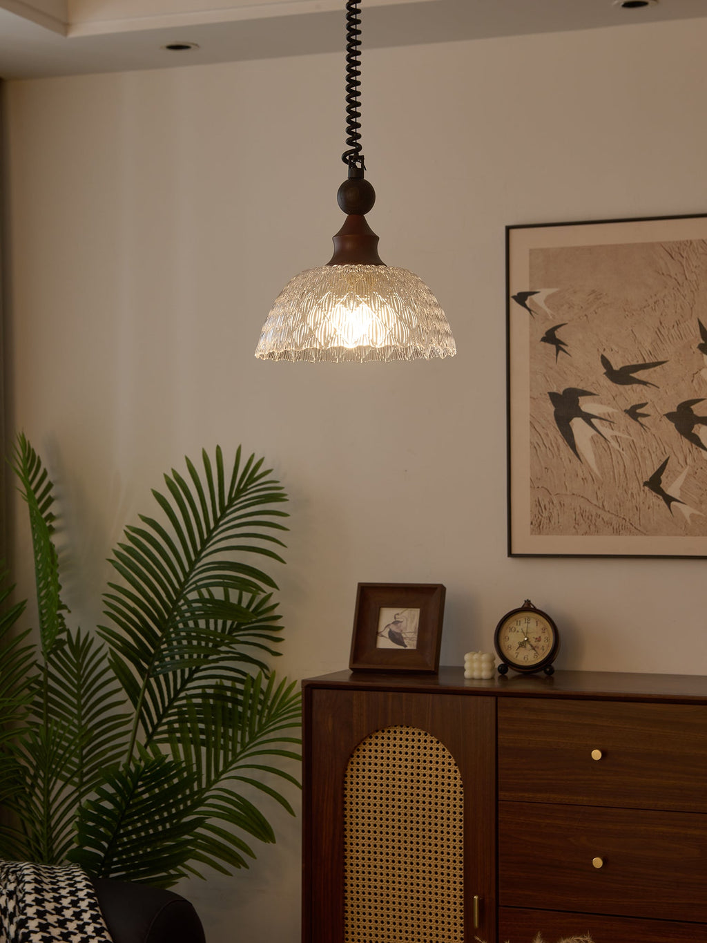 Monet Artistic Glass Pendant - Modern Impressionist Hanging Lamp for Dining Room & Bedroom