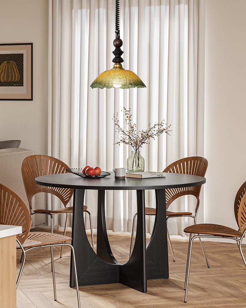 Monet Artistic Glass Pendant - Modern Impressionist Hanging Lamp for Dining Room & Bedroom