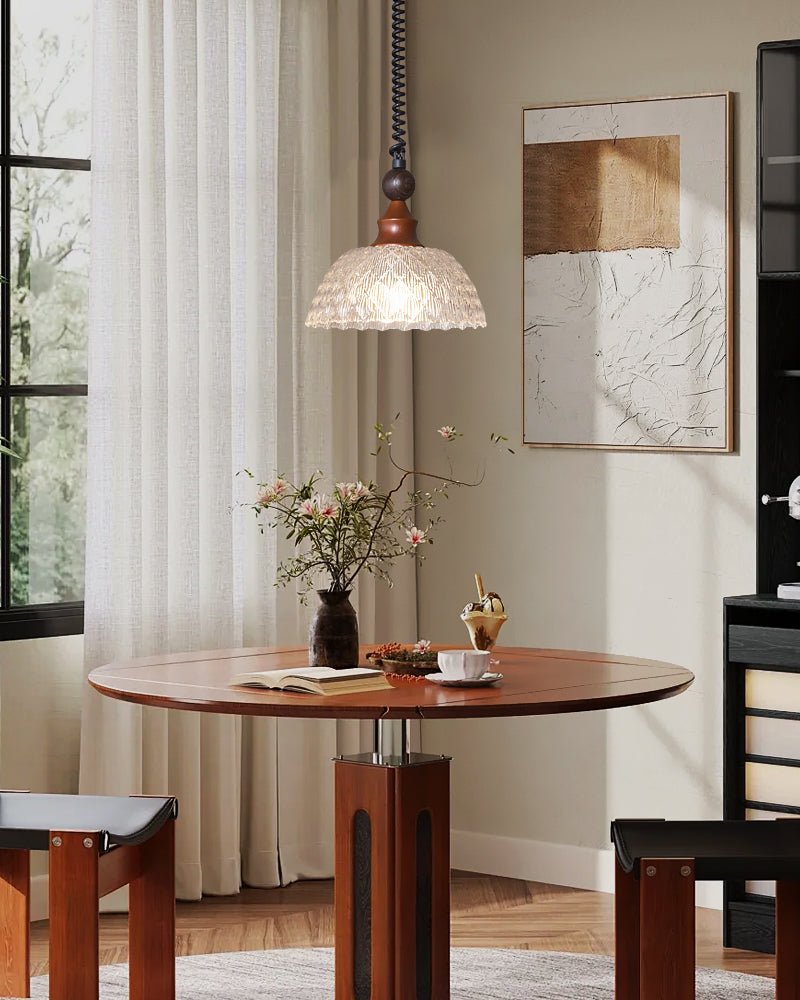 Monet Artistic Glass Pendant - Modern Impressionist Hanging Lamp for Dining Room & Bedroom