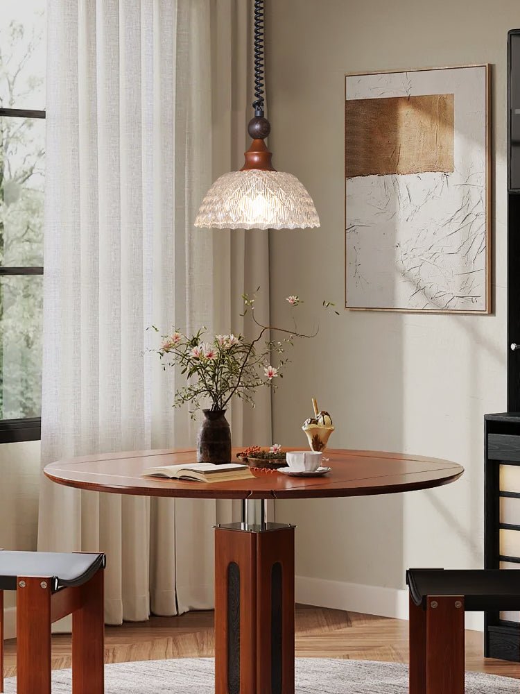 Monet Artistic Glass Pendant - Modern Impressionist Hanging Lamp for Dining Room & Bedroom