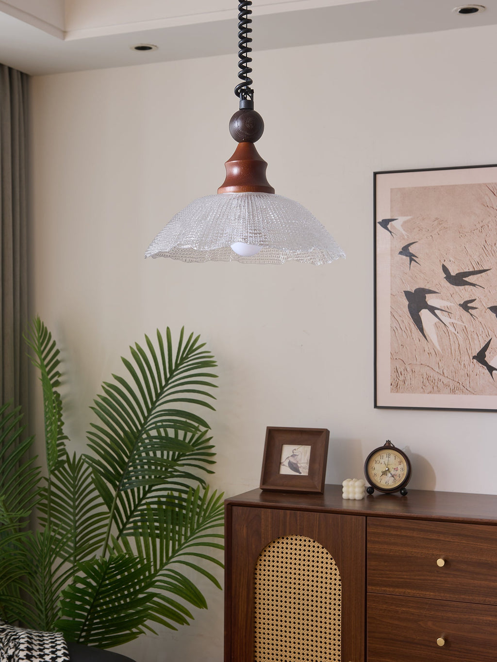 Monet Artistic Glass Pendant - Modern Impressionist Hanging Lamp for Dining Room & Bedroom