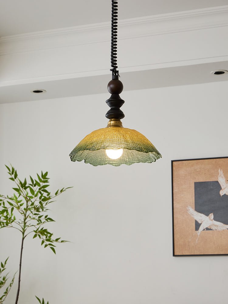 Monet Artistic Glass Pendant - Modern Impressionist Hanging Lamp for Dining Room & Bedroom