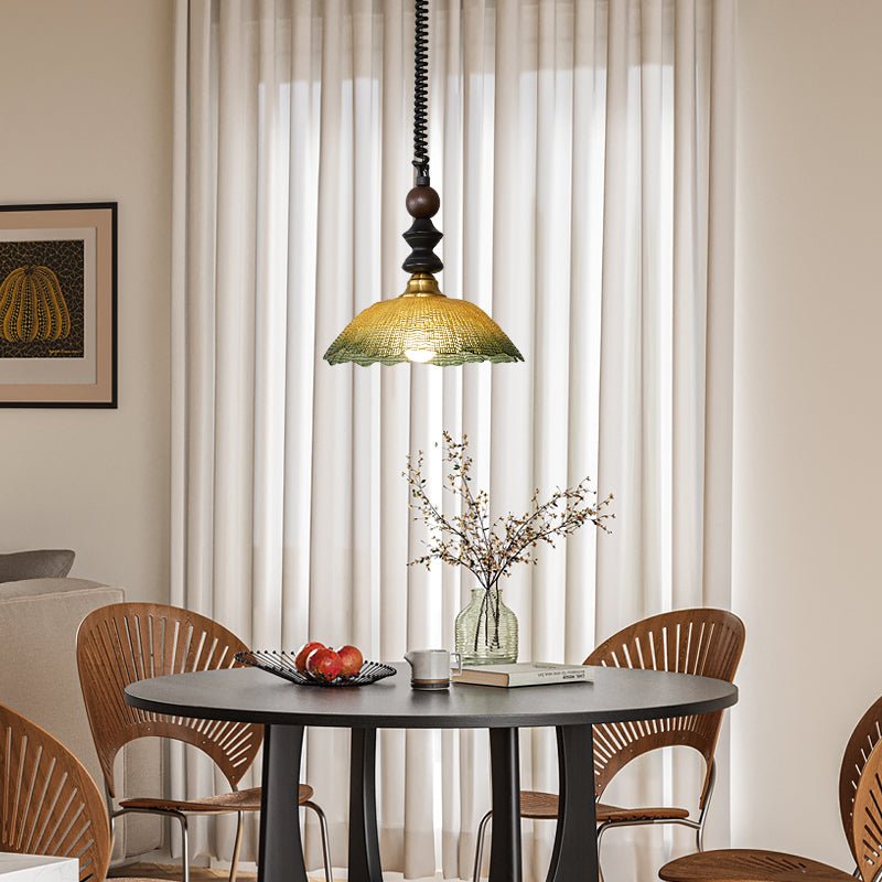Monet Artistic Glass Pendant - Modern Impressionist Hanging Lamp for Dining Room & Bedroom