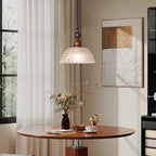 Monet Artistic Glass Pendant - Modern Impressionist Hanging Lamp for Dining Room & Bedroom