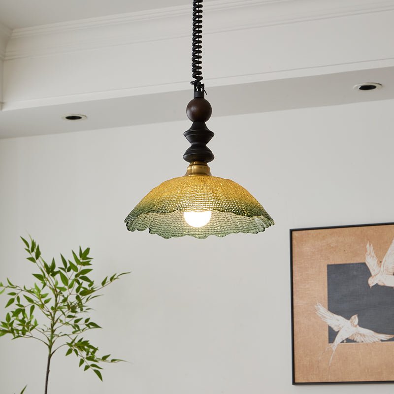 Monet Artistic Glass Pendant - Modern Impressionist Hanging Lamp for Dining Room & Bedroom