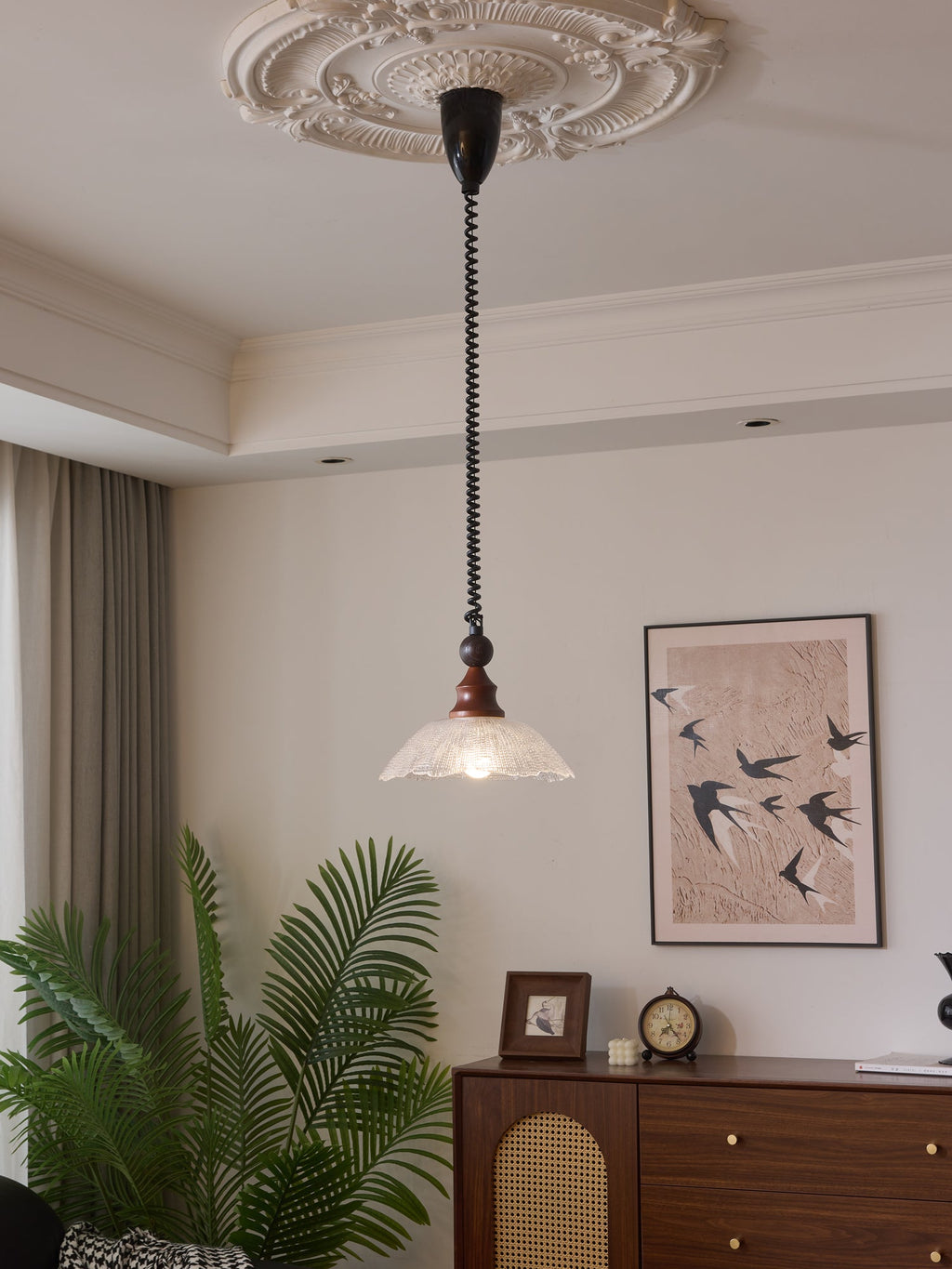 Monet Artistic Glass Pendant - Modern Impressionist Hanging Lamp for Dining Room & Bedroom
