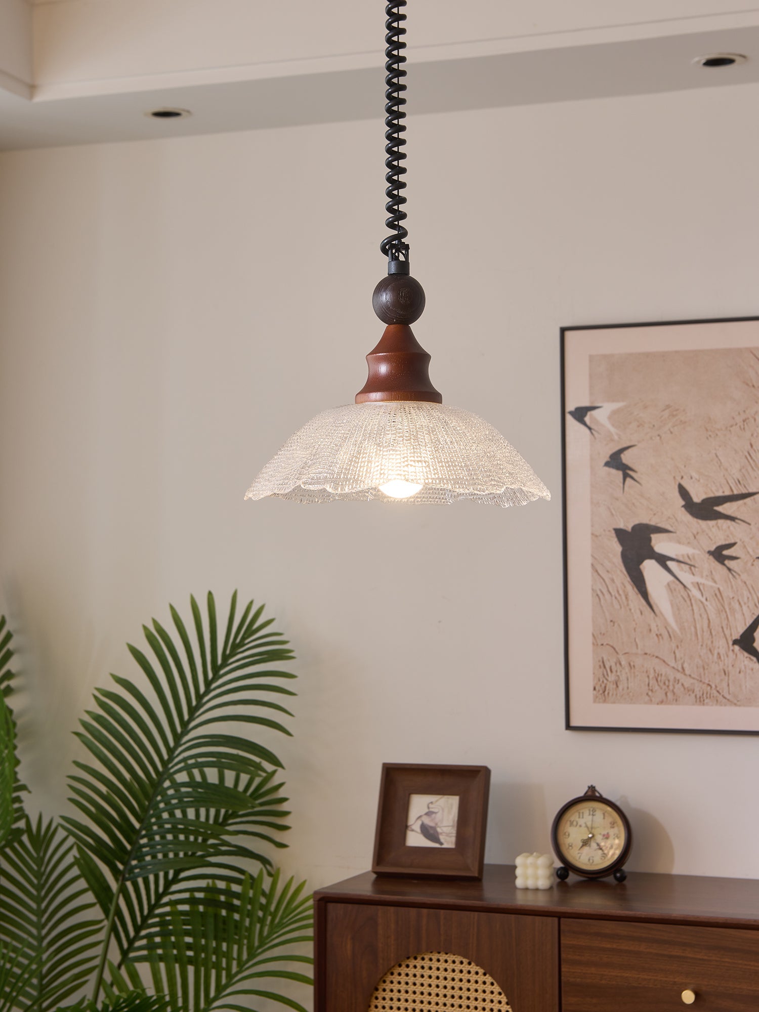 Monet Artistic Glass Pendant - Modern Impressionist Hanging Lamp for Dining Room & Bedroom