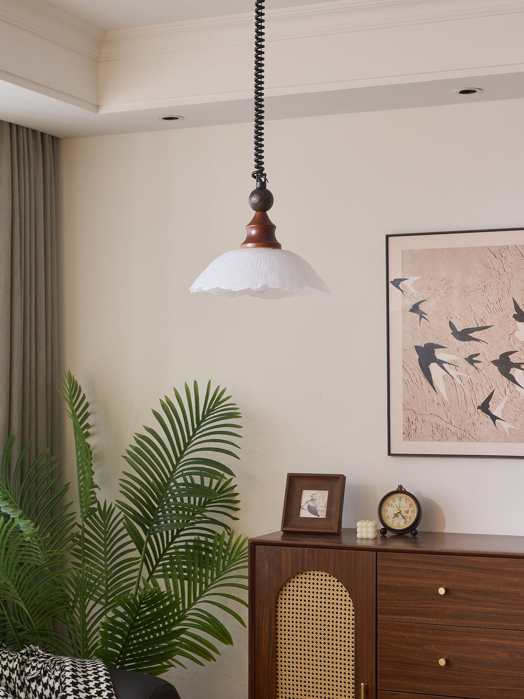 Monet Artistic Glass Pendant - Modern Impressionist Hanging Lamp for Dining Room & Bedroom