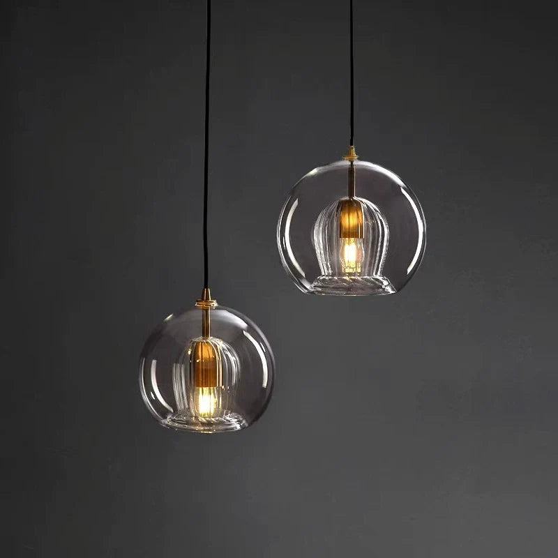 Nuvlight Nordic Glass Globe Pendant Light