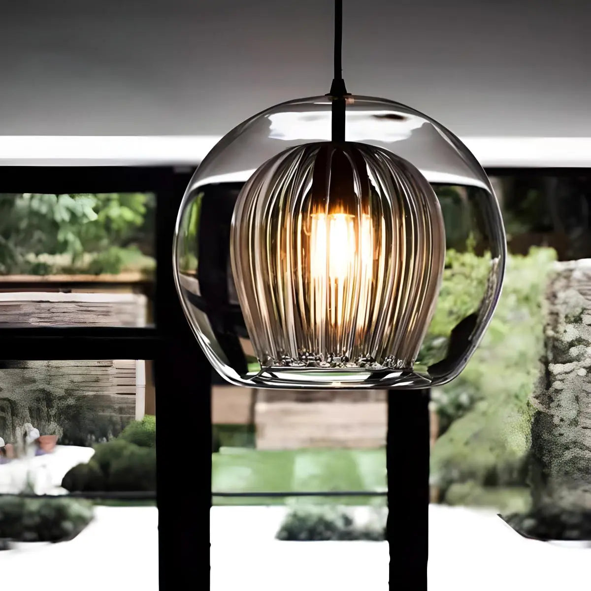 Nuvlight Nordic Glass Globe Pendant Light