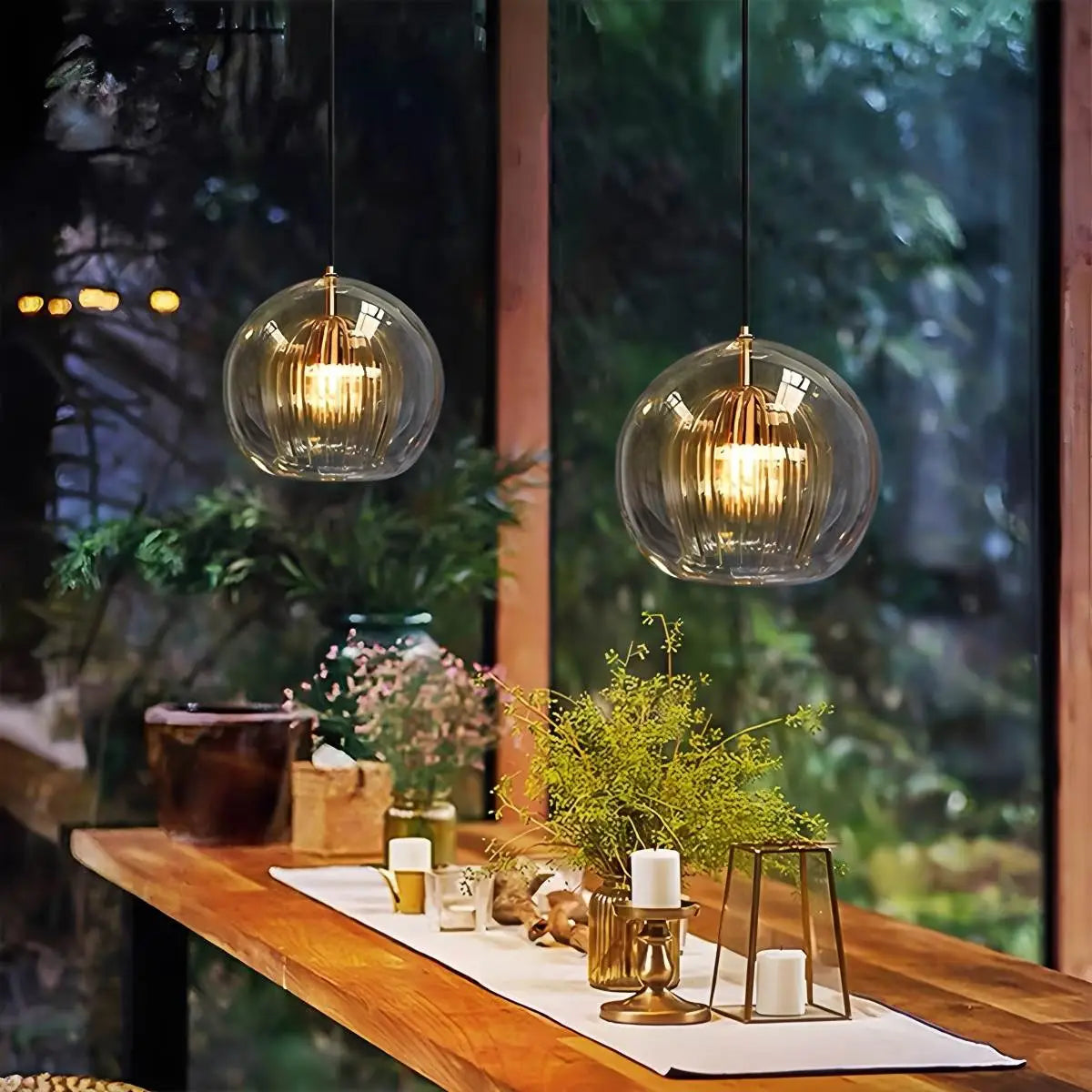 Nuvlight Nordic Glass Globe Pendant Light