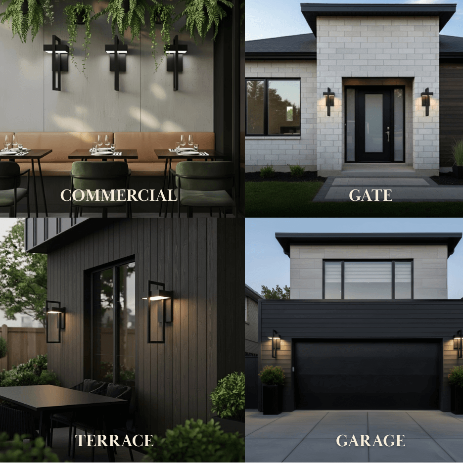 Arcato Minimalist Outdoor Wall Sconce - Waterproof Light in 3 Size for Outdoor