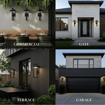 Arcato Minimalist Outdoor Wall Sconce - Waterproof Light in 3 Size for Outdoor