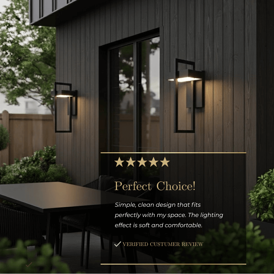 Arcato Minimalist Outdoor Wall Sconce - Waterproof Light in 3 Size for Outdoor