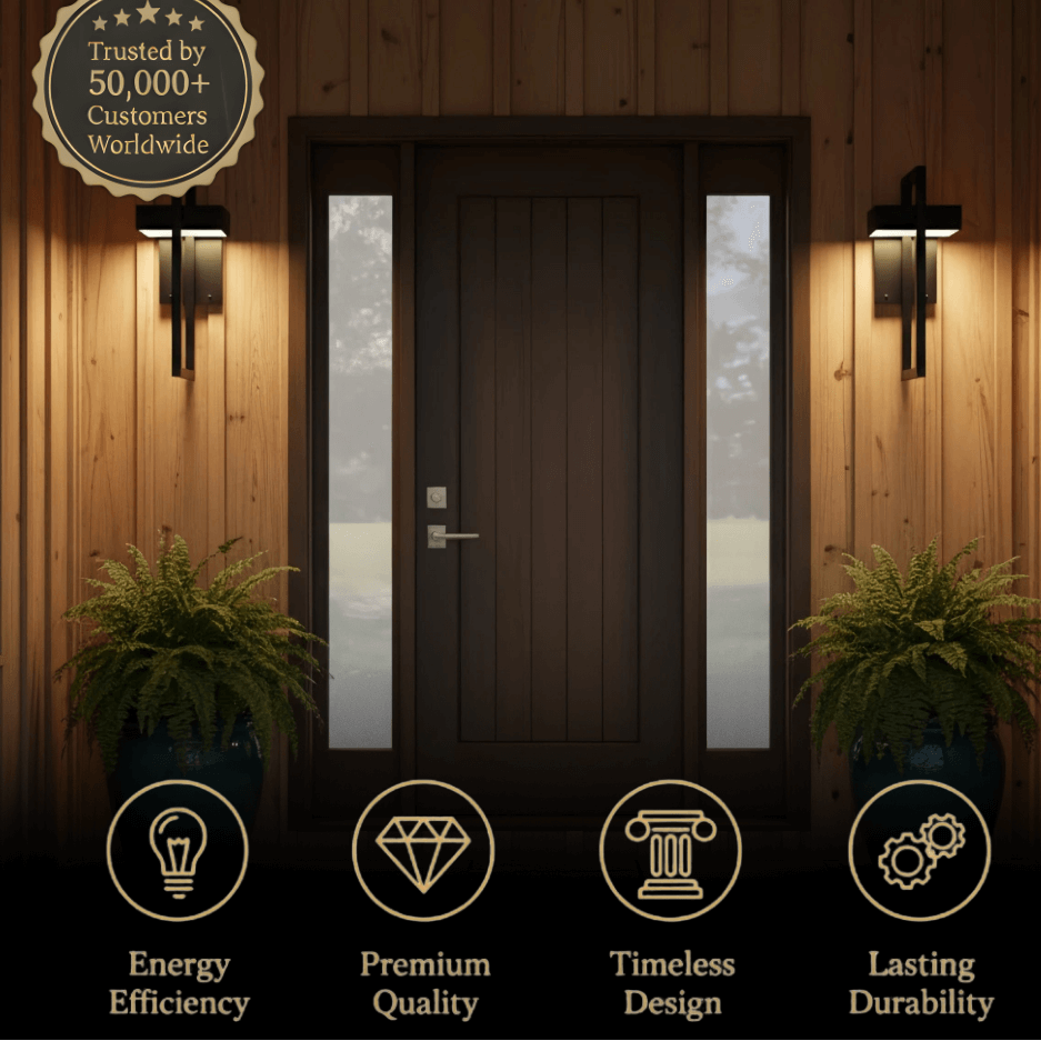 Arcato Minimalist Outdoor Wall Sconce - Waterproof Light in 3 Size for Outdoor