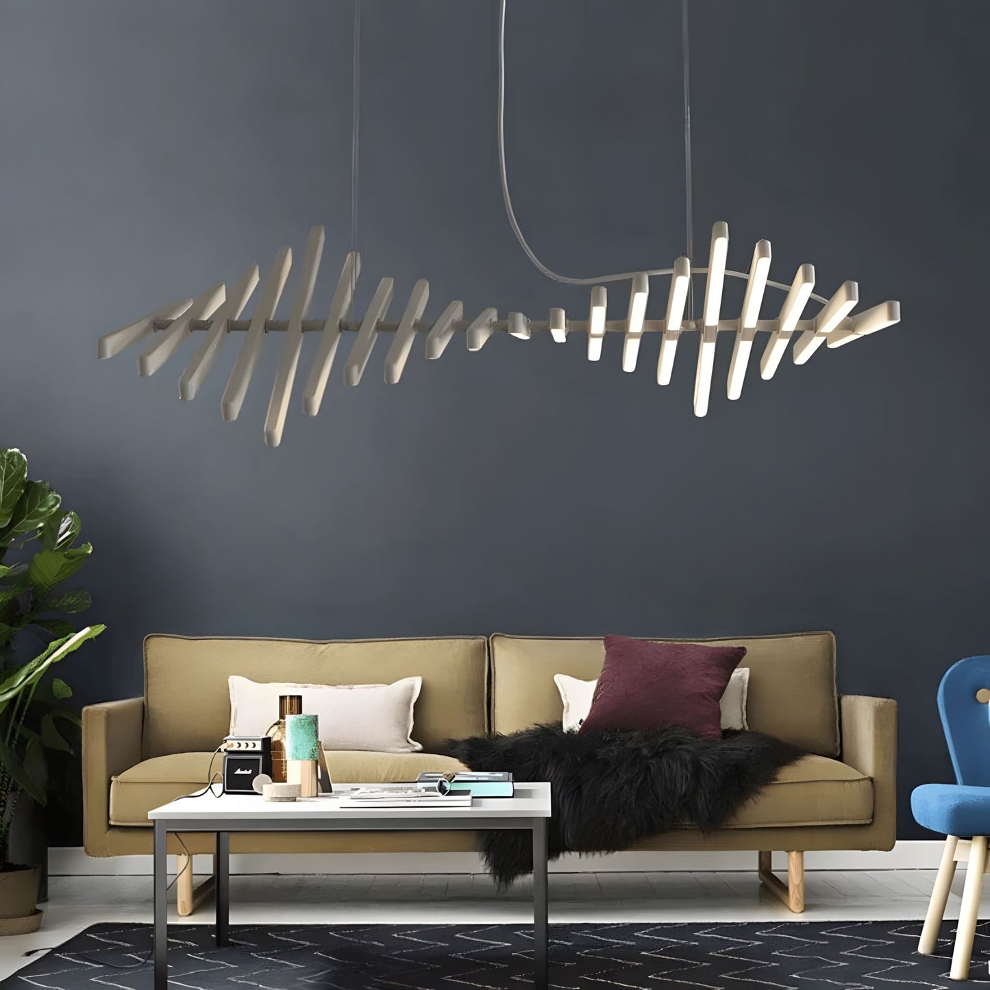 Sonata Linear LED Pendant Light | Modern Adjustable Chandelier