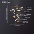 Grand Tiered Ring Chandelier - Modern Luxury Multi-Tier Lighting for Foyer & High Ceiling